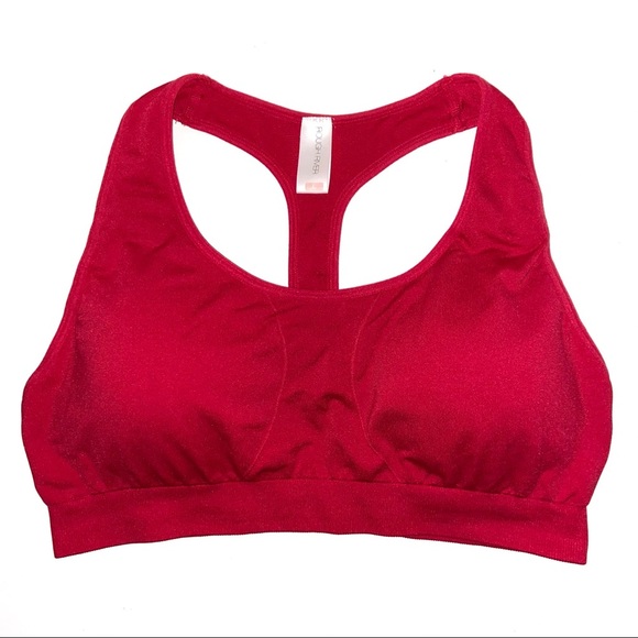 Rough River Red Padded Push-Up Sports Bra Size L - Picture 2 of 6
